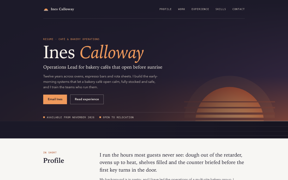 Firstlight Parlor Resume