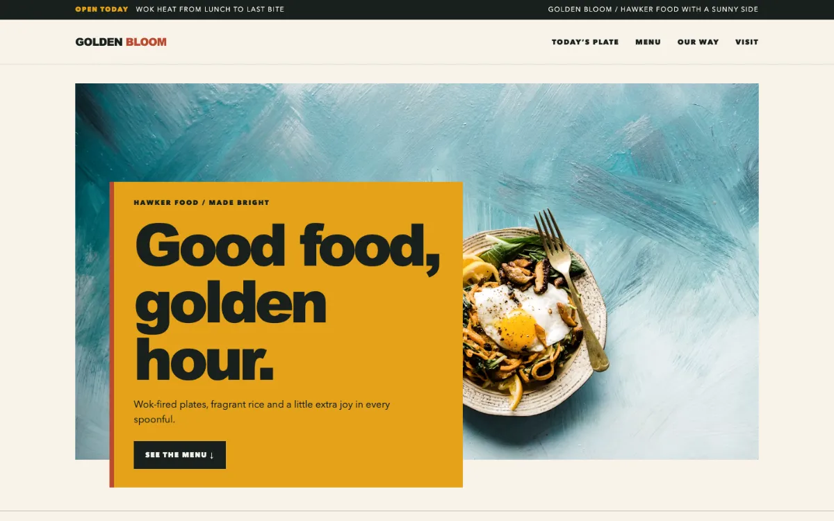 Golden Bloom Hawker Stall