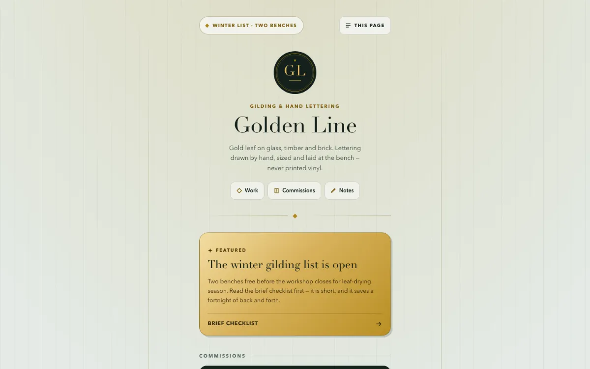 Golden Line Link In Bio