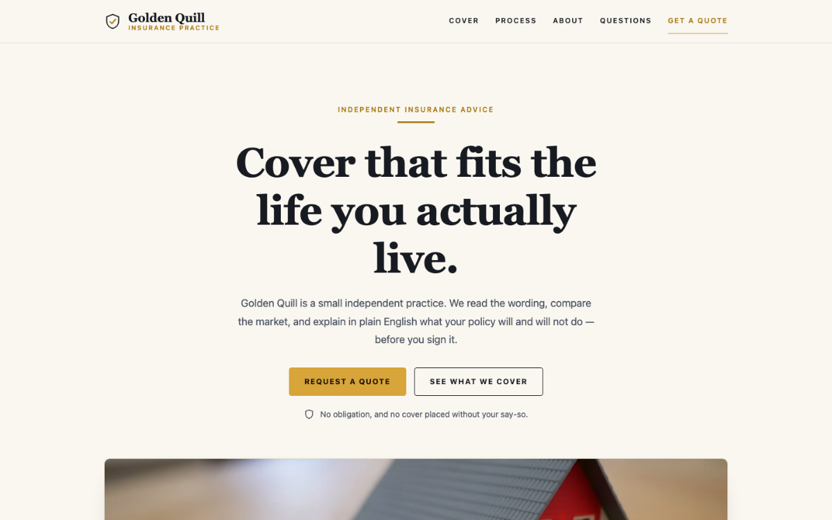 Golden Quill Insurance Agent