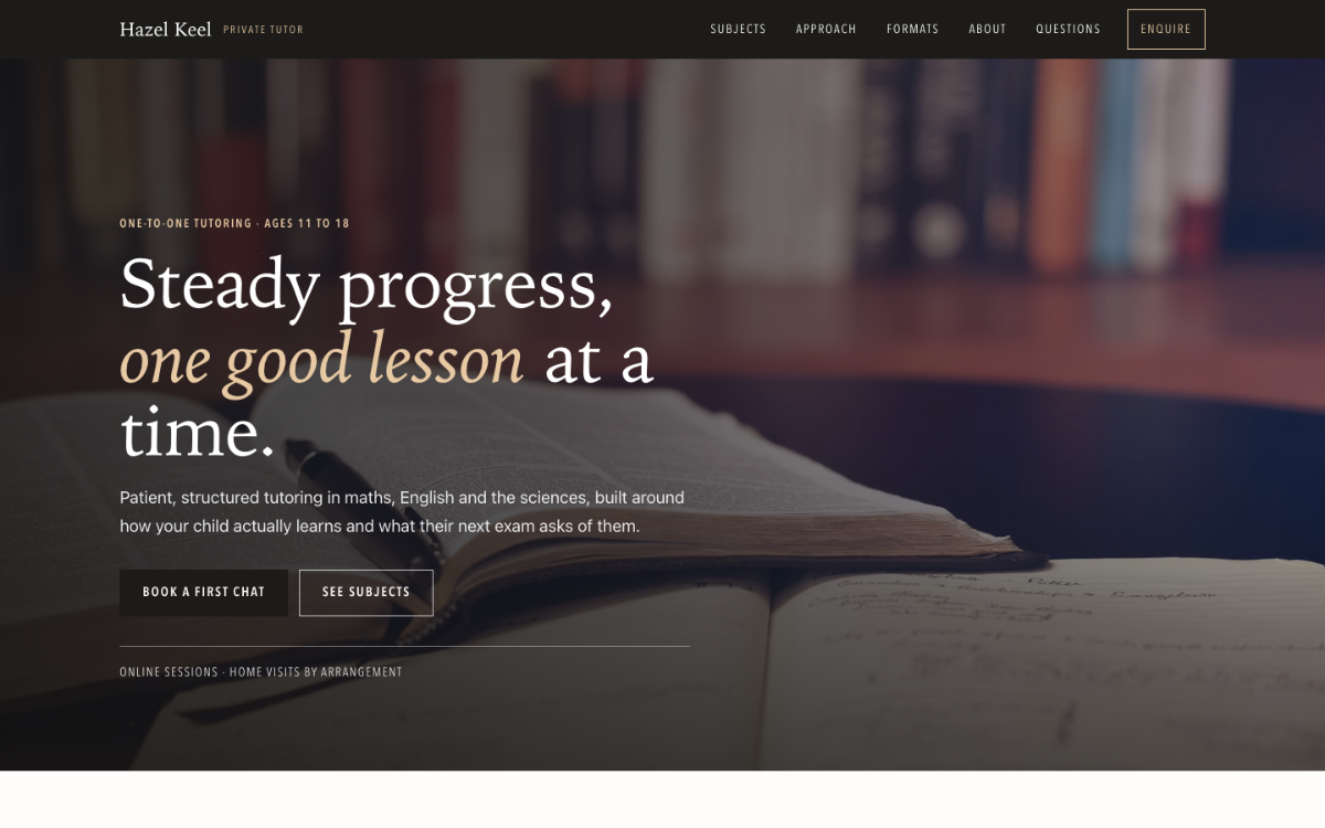 Hazel Keel Private Tutor