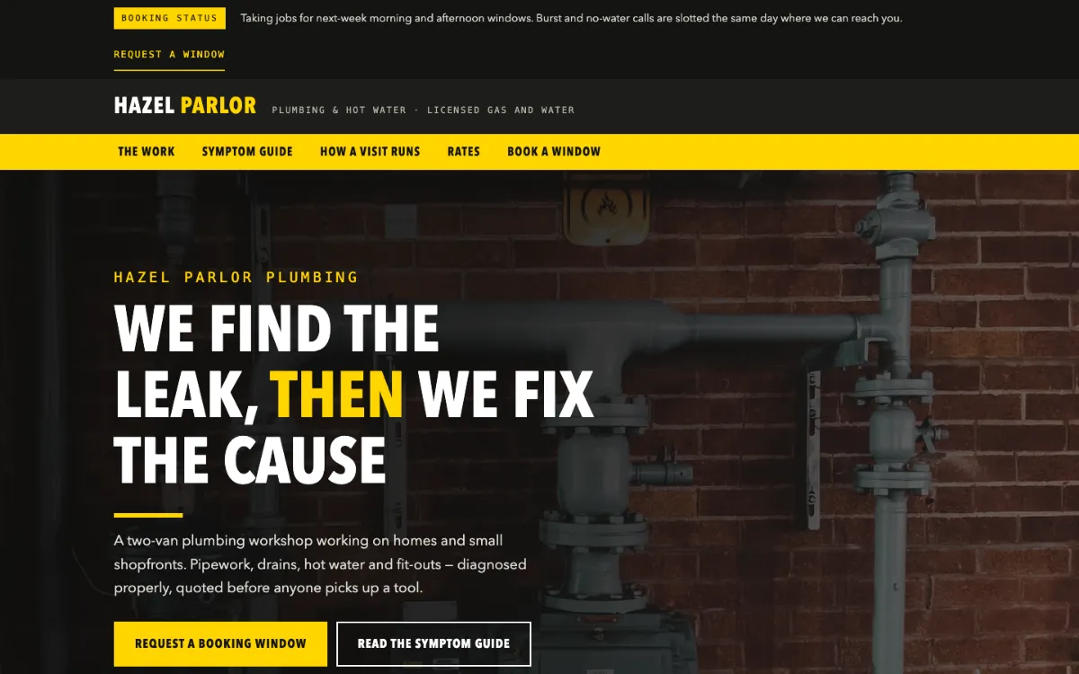 Hazel Parlor Plumber