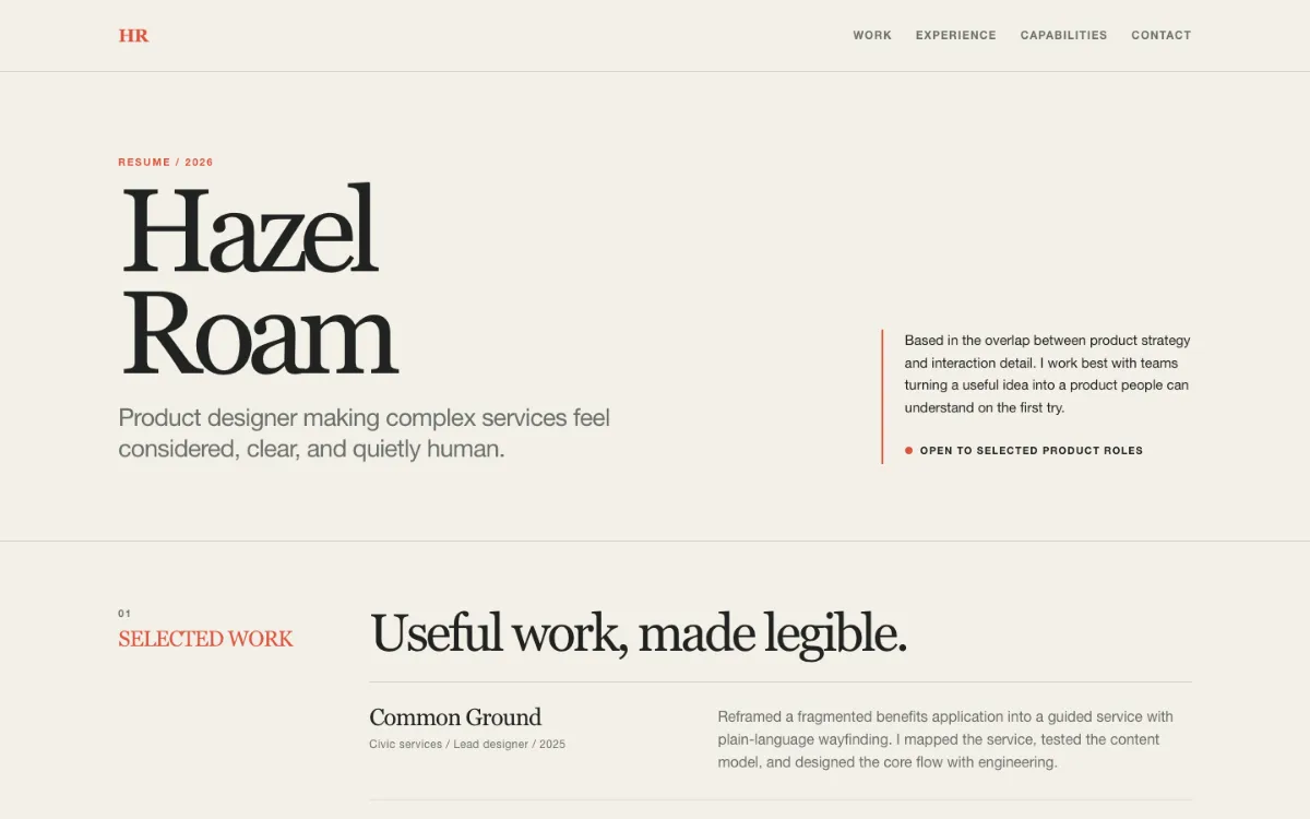 Hazel Roam Resume