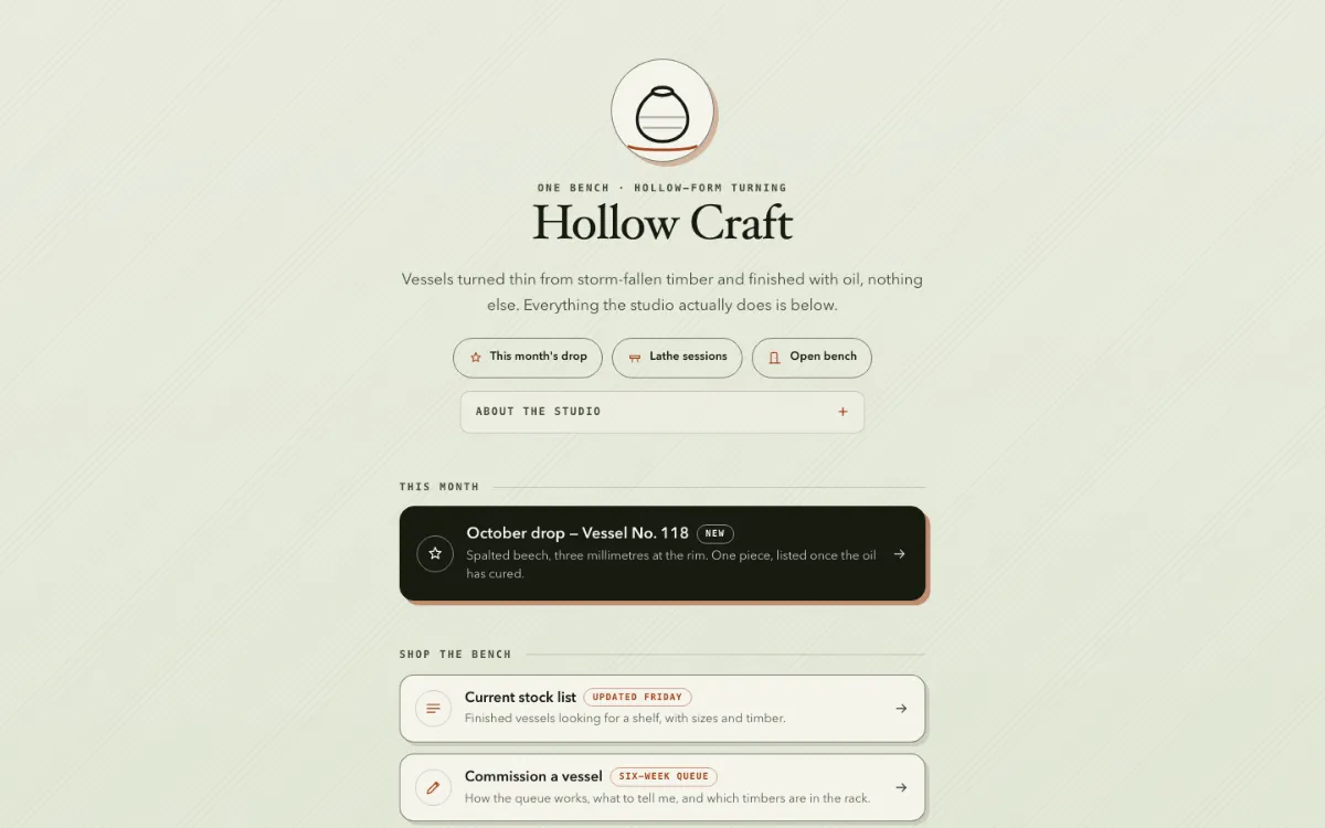 Hollow Craft Link In Bio