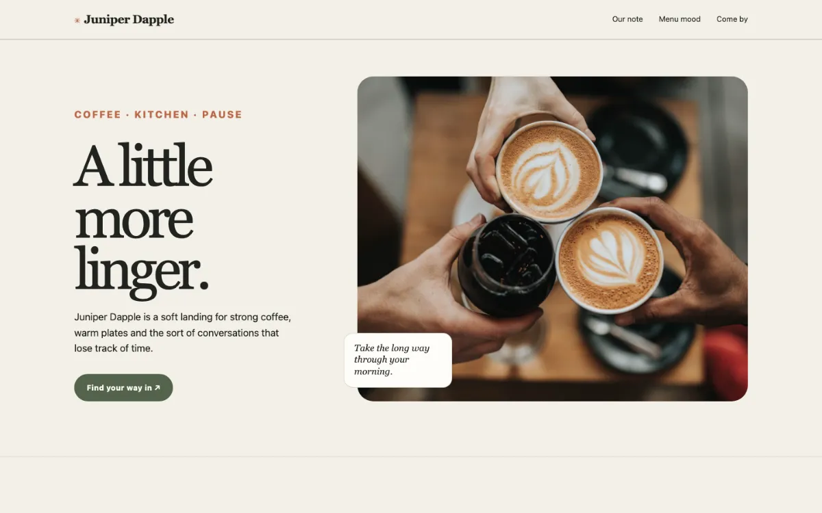 Juniper Dapple Cafe