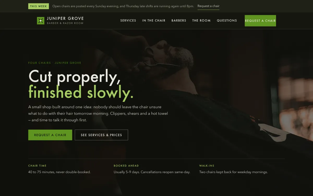 Juniper Grove Barber