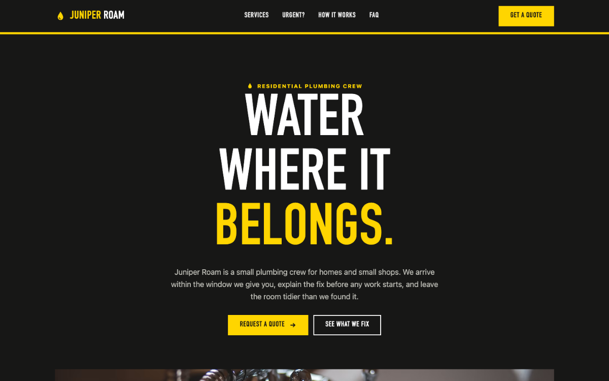 Juniper Roam Plumber