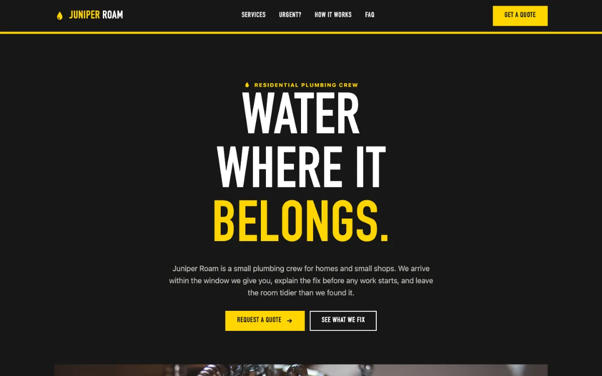Juniper Roam Plumber