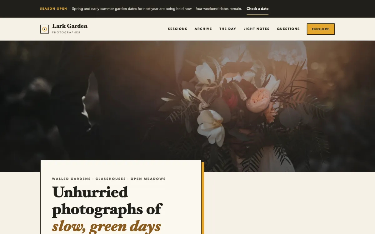 Lark Garden Photographer
