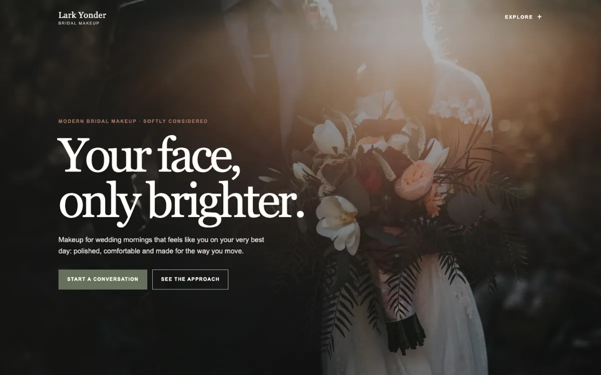 Lark Yonder Bridal Makeup
