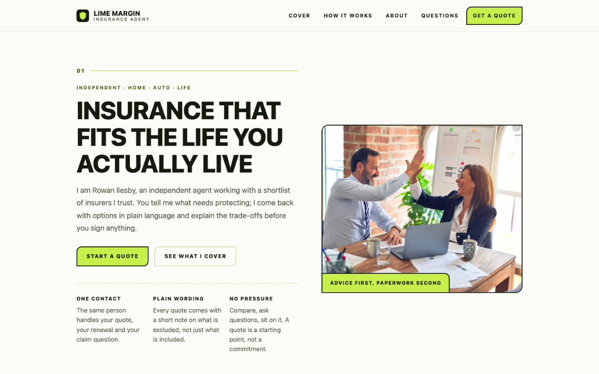 Lime Margin Insurance Agent