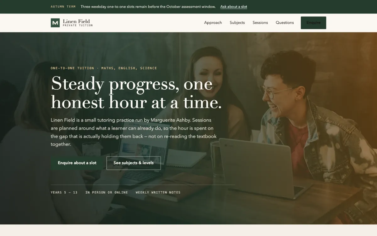 Linen Field Private Tutor