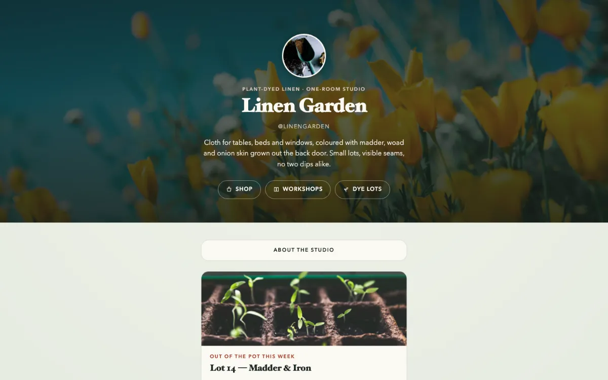 Linen Garden Link In Bio
