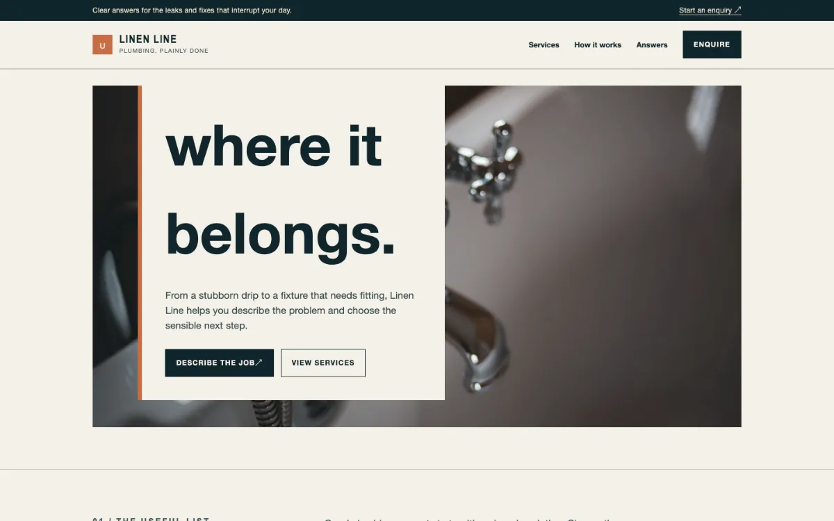 Linen Line Plumber
