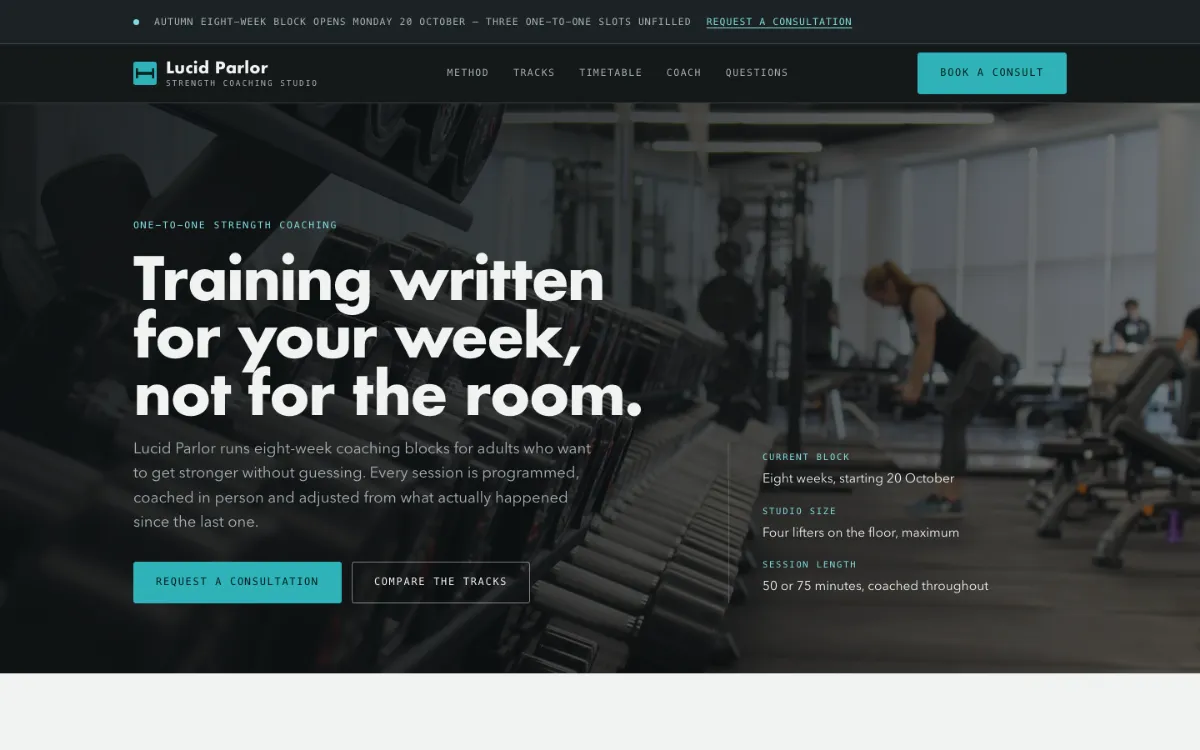 Lucid Parlor Personal Trainer
