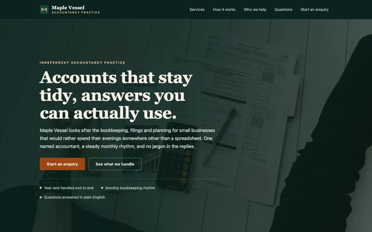 Maple Vessel Accountant