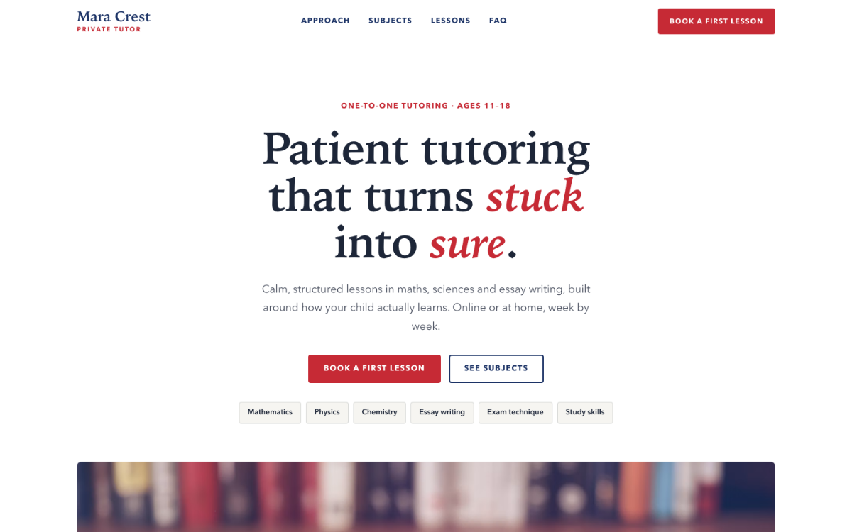Mara Crest Private Tutor