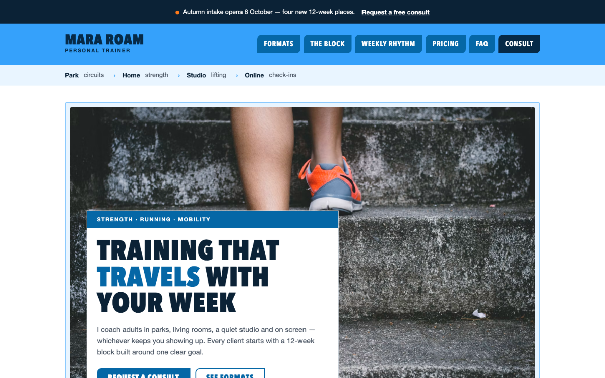 Mara Roam Personal Trainer