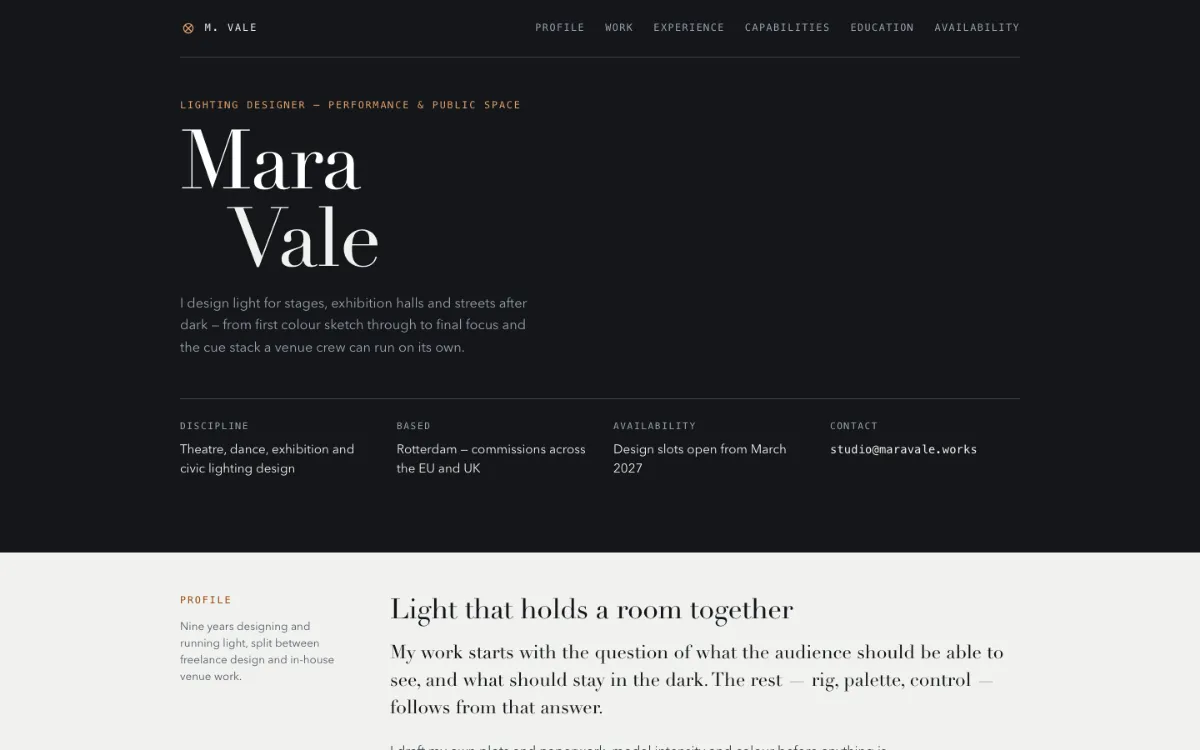 Mara Vale Resume
