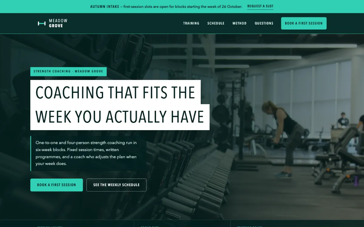 Meadow Grove Personal Trainer