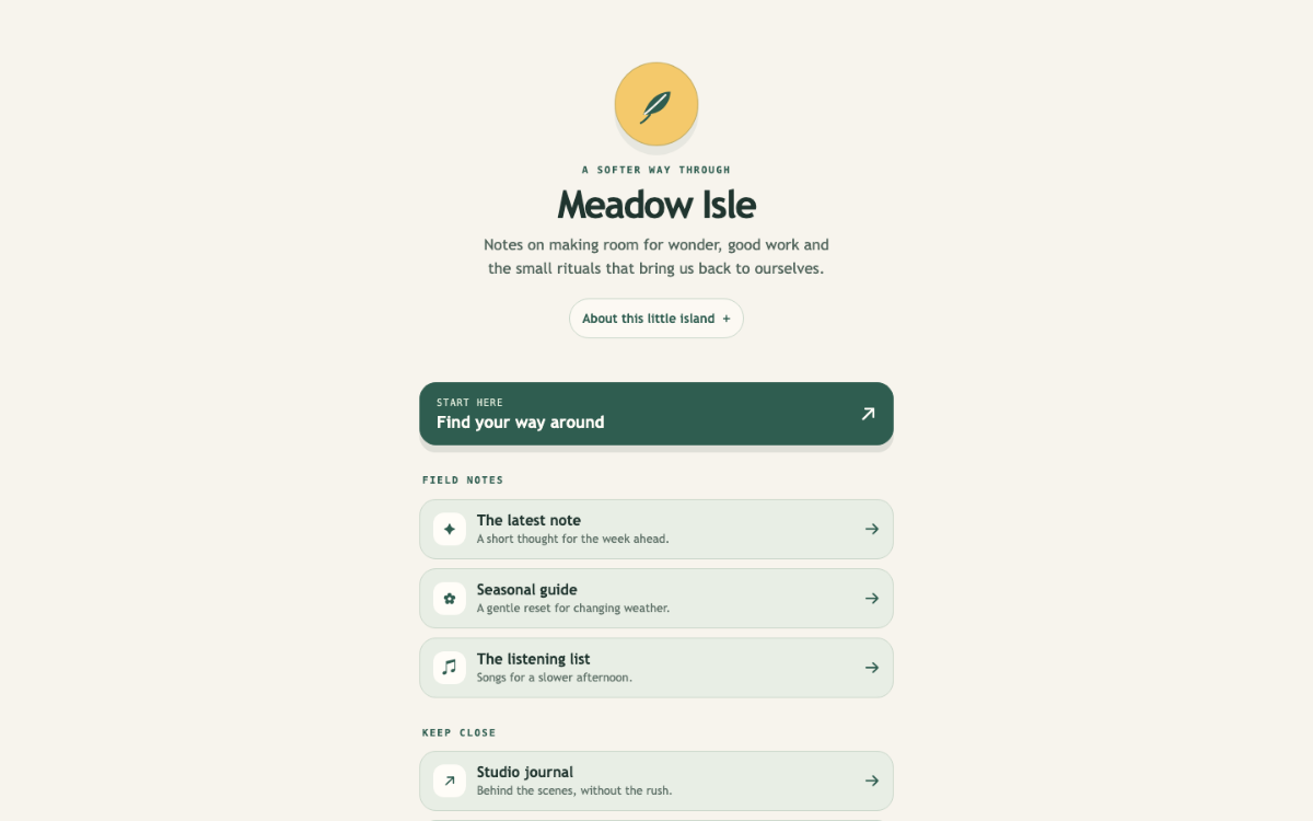 Meadow Isle Link In Bio