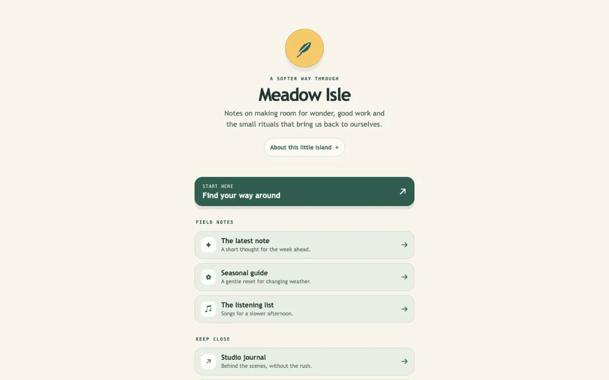Meadow Isle Link In Bio