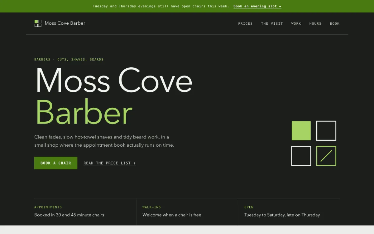Moss Cove Barber