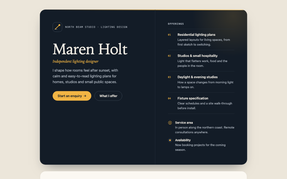 North Beam Digital Business Card