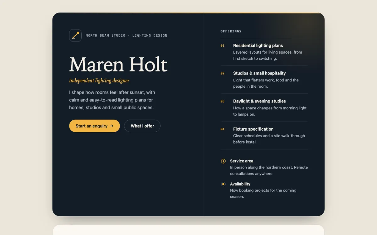 North Beam Digital Business Card