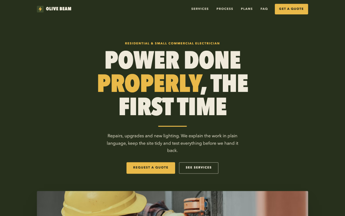 Olive Beam Electrician