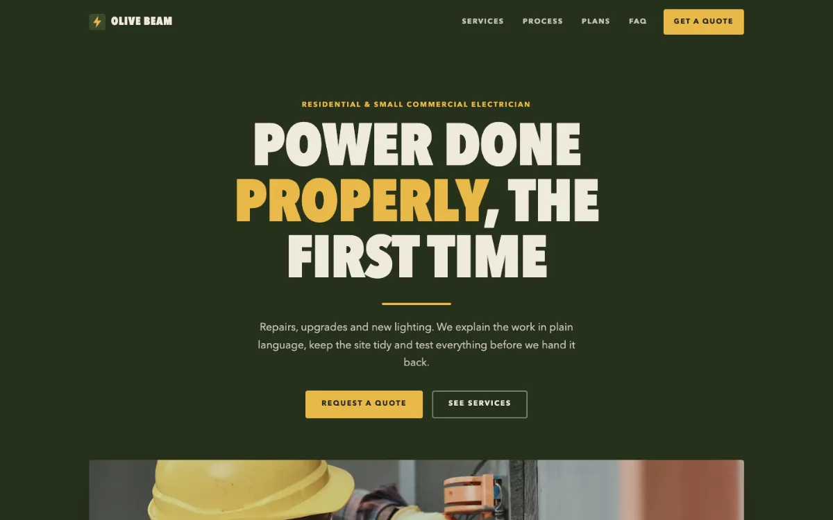 Olive Beam Electrician