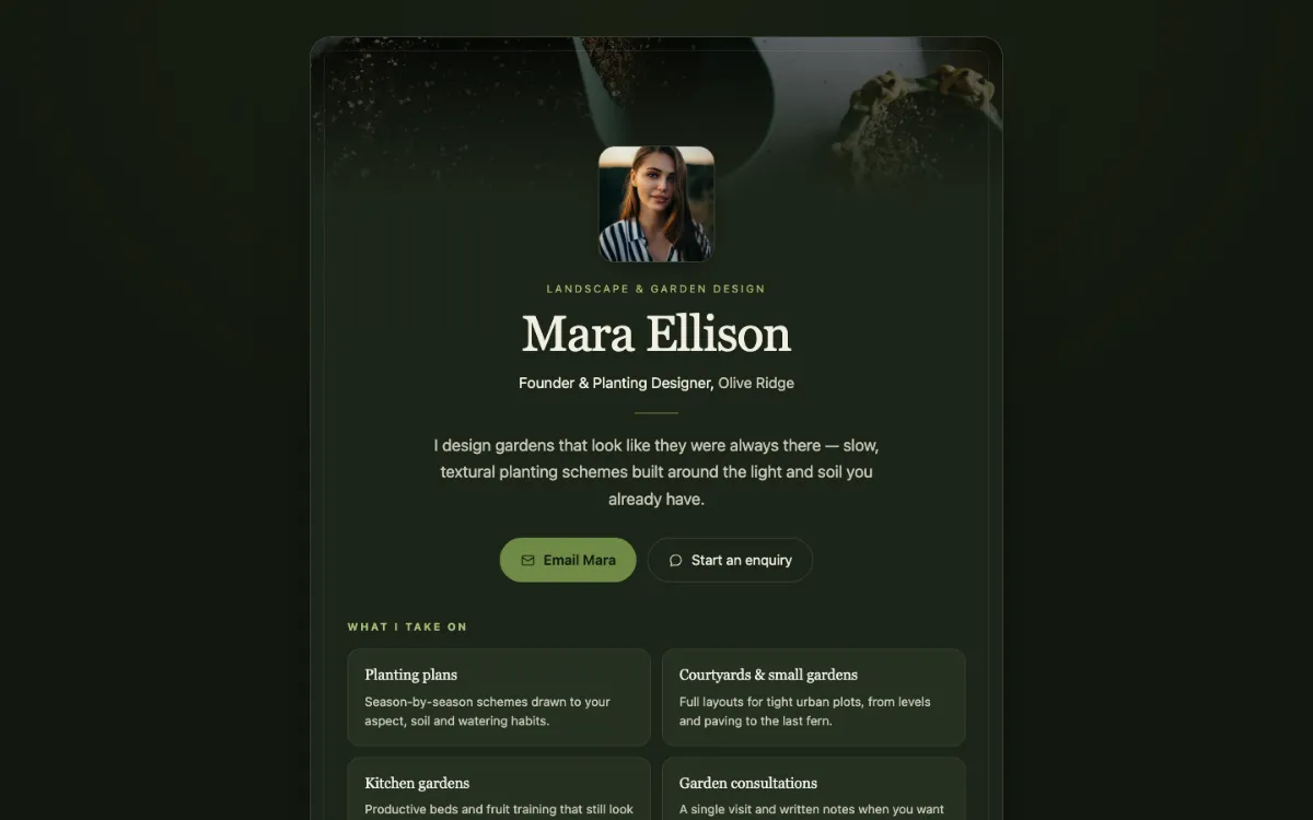 Olive Ridge Digital Business Card
