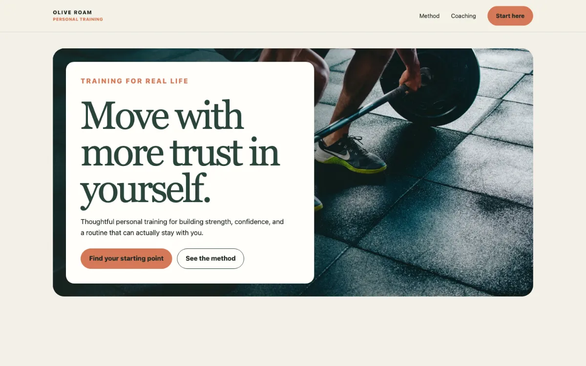 Olive Roam Personal Trainer