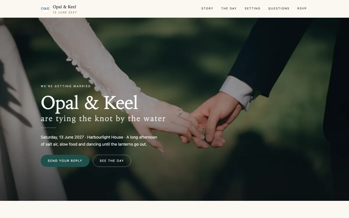 Opal Keel Wedding