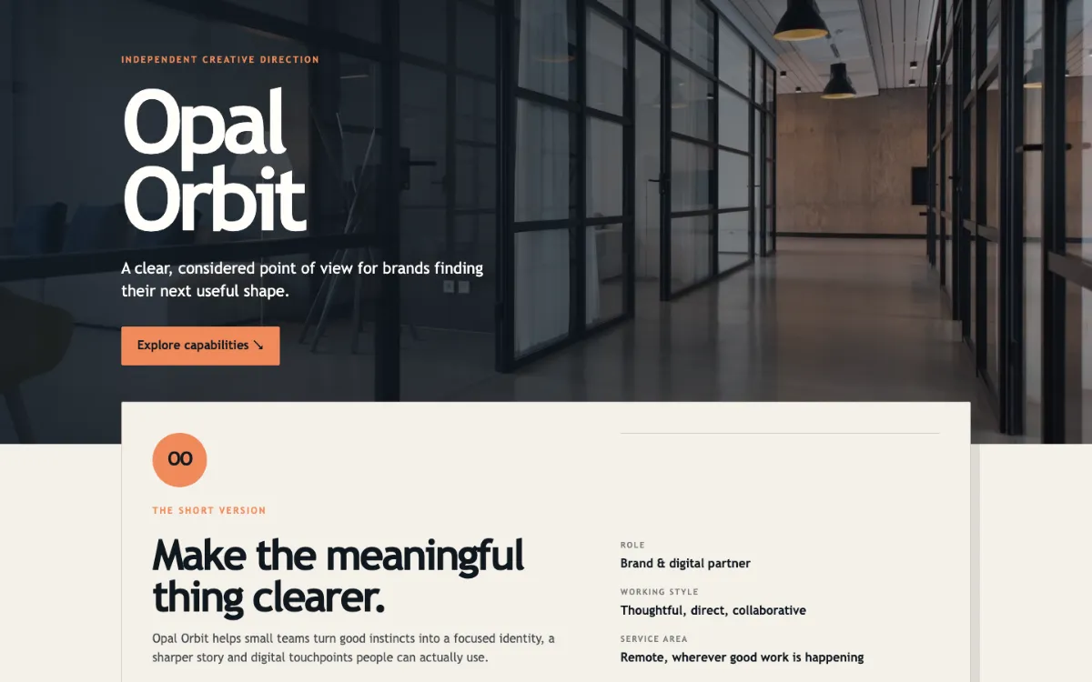 Opal Orbit Digital Business Card
