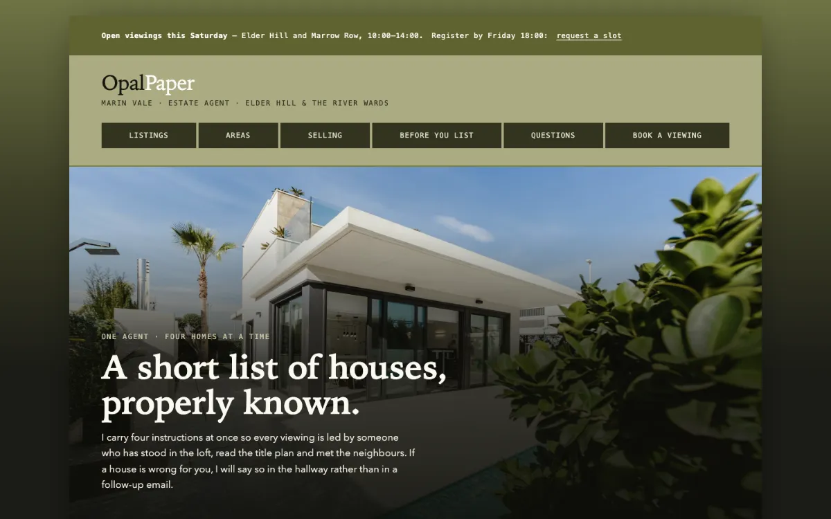 Opal Paper Real Estate Agent