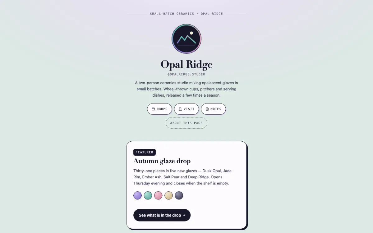 Opal Ridge Link In Bio