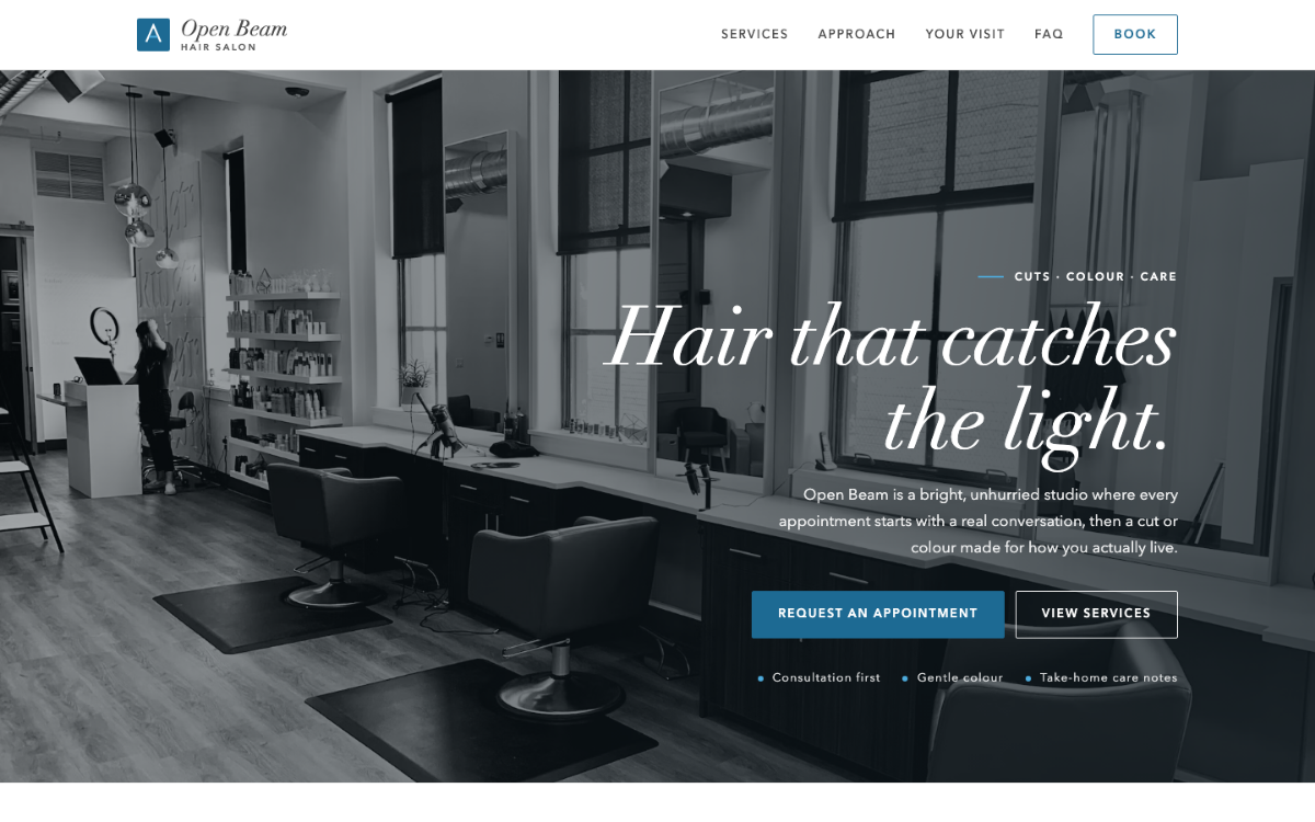 Open Beam Hair Salon