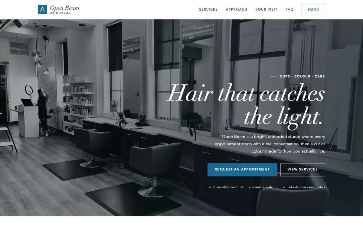 Open Beam Hair Salon