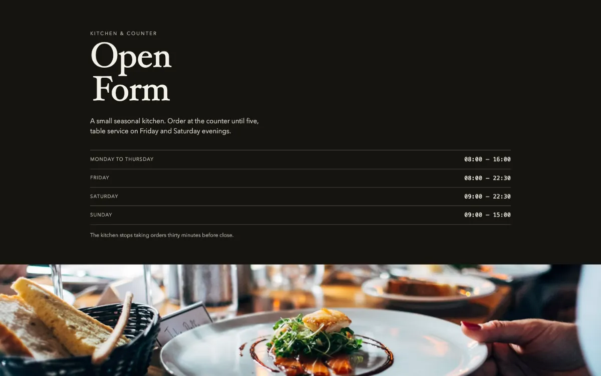 Open Form Menu With Qr