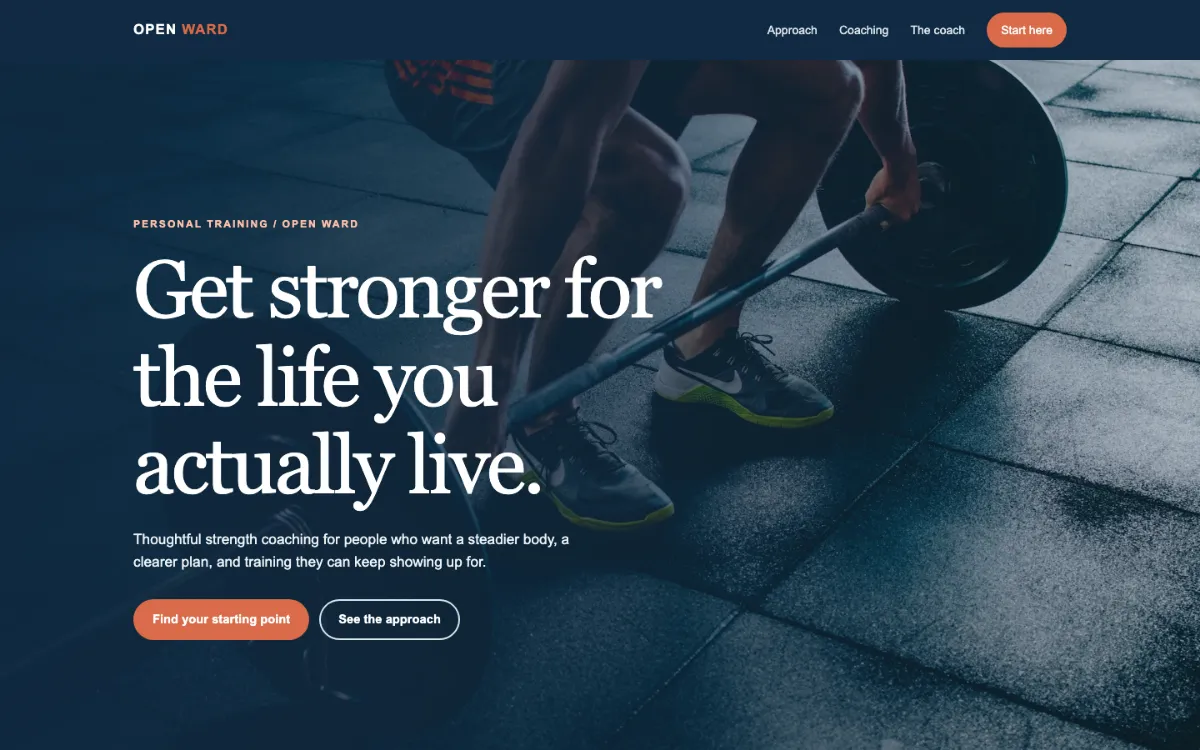 Open Ward Personal Trainer
