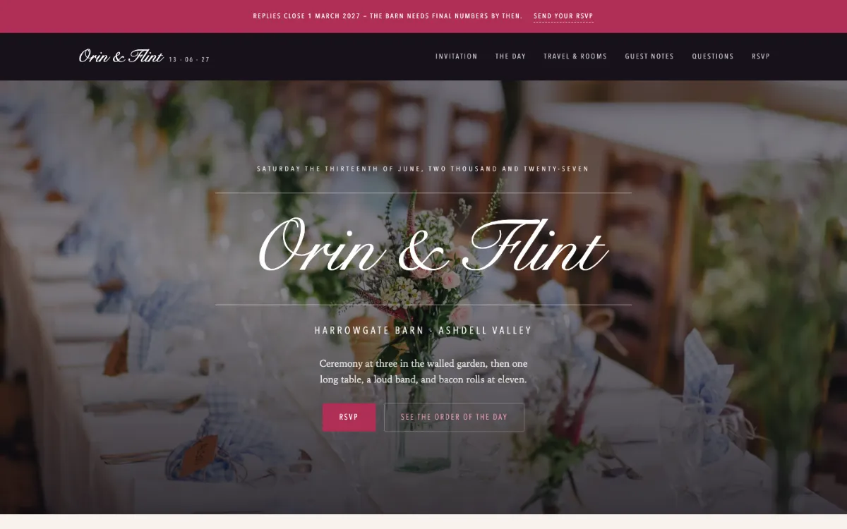 Orin Flint Wedding
