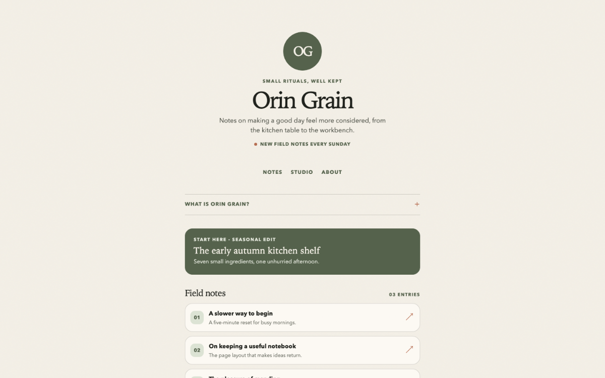 Orin Grain Link In Bio