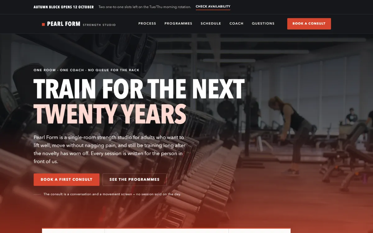 Pearl Form Personal Trainer