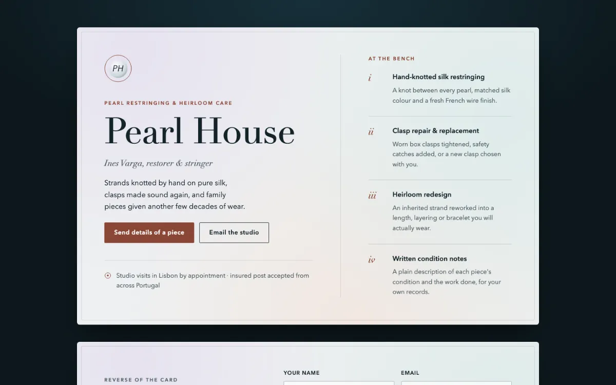 Pearl House Digital Business Card