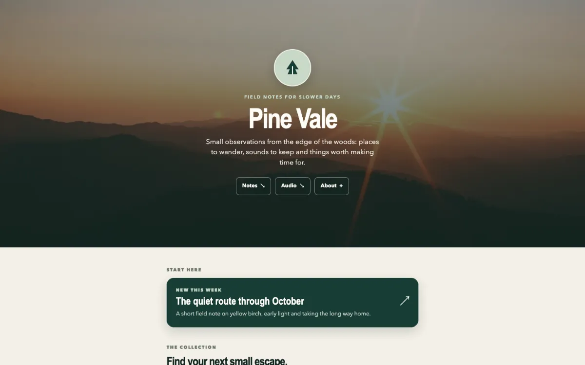 Pine Vale Link In Bio
