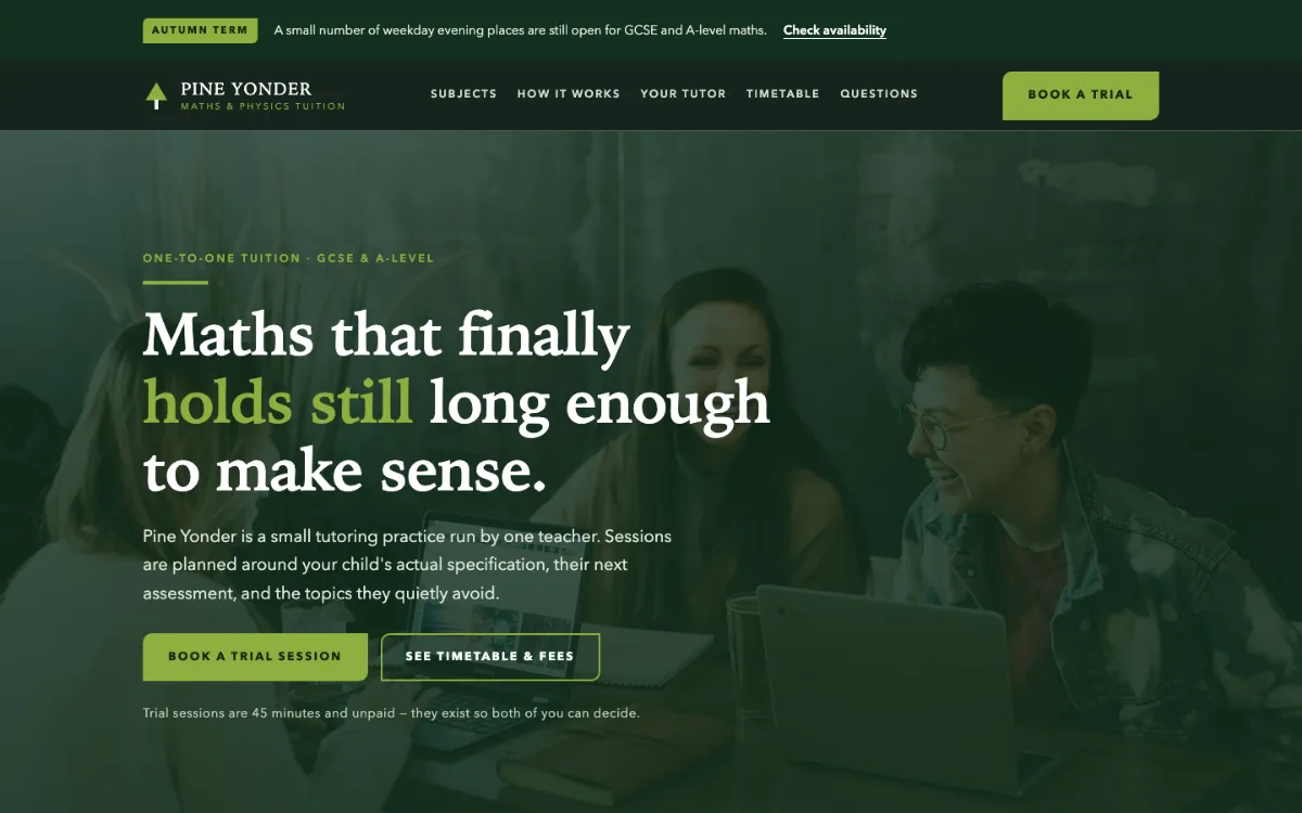 Pine Yonder Private Tutor