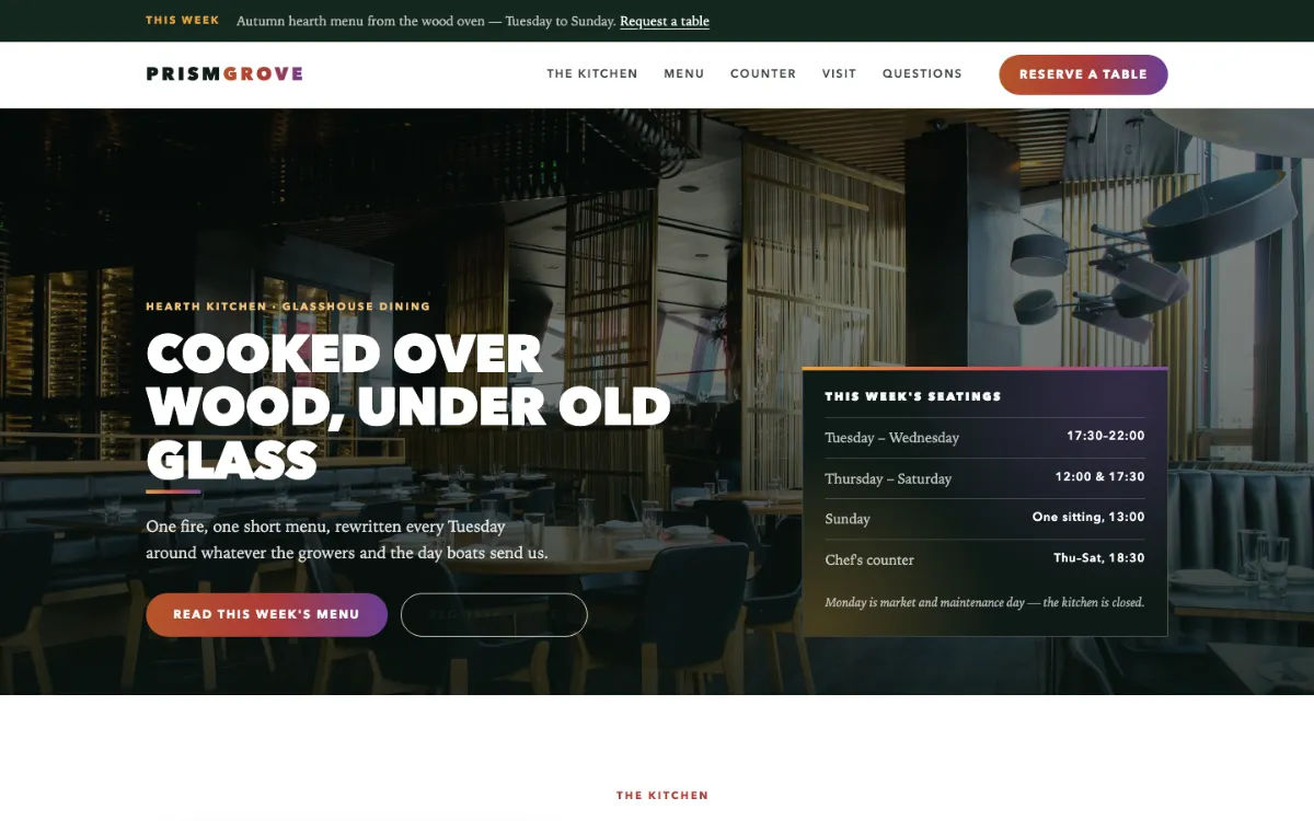 Prism Grove Restaurant