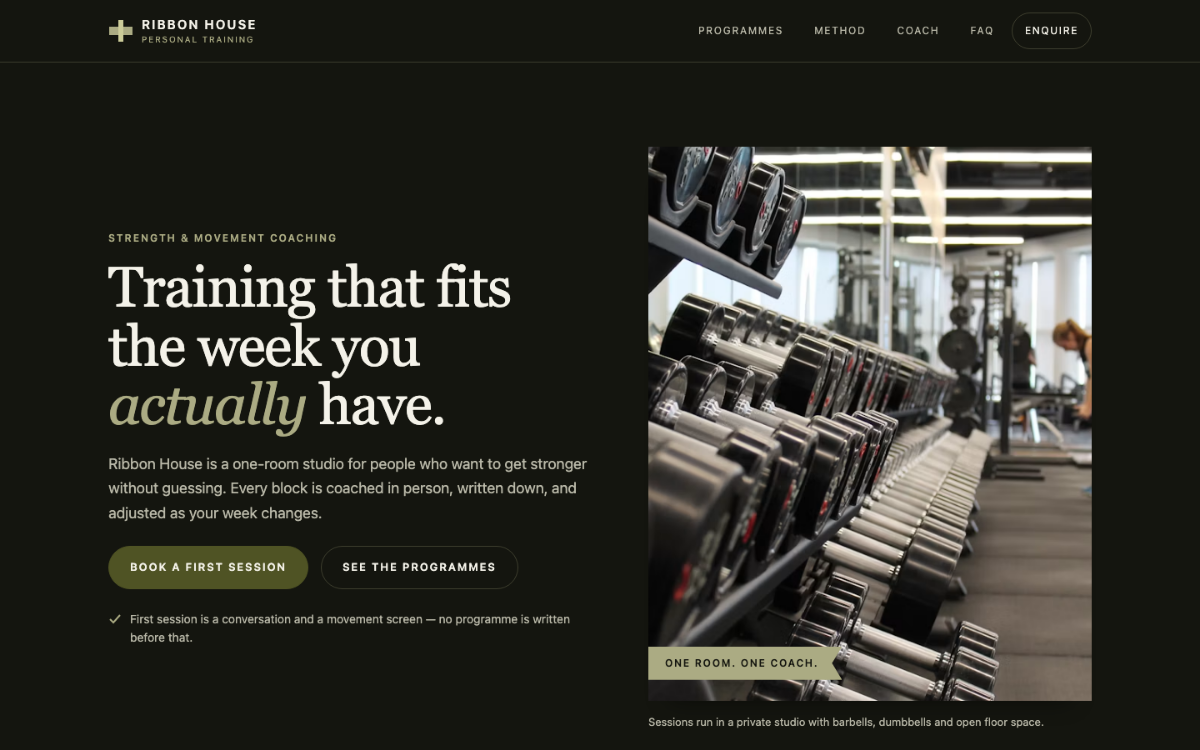 Ribbon House Personal Trainer