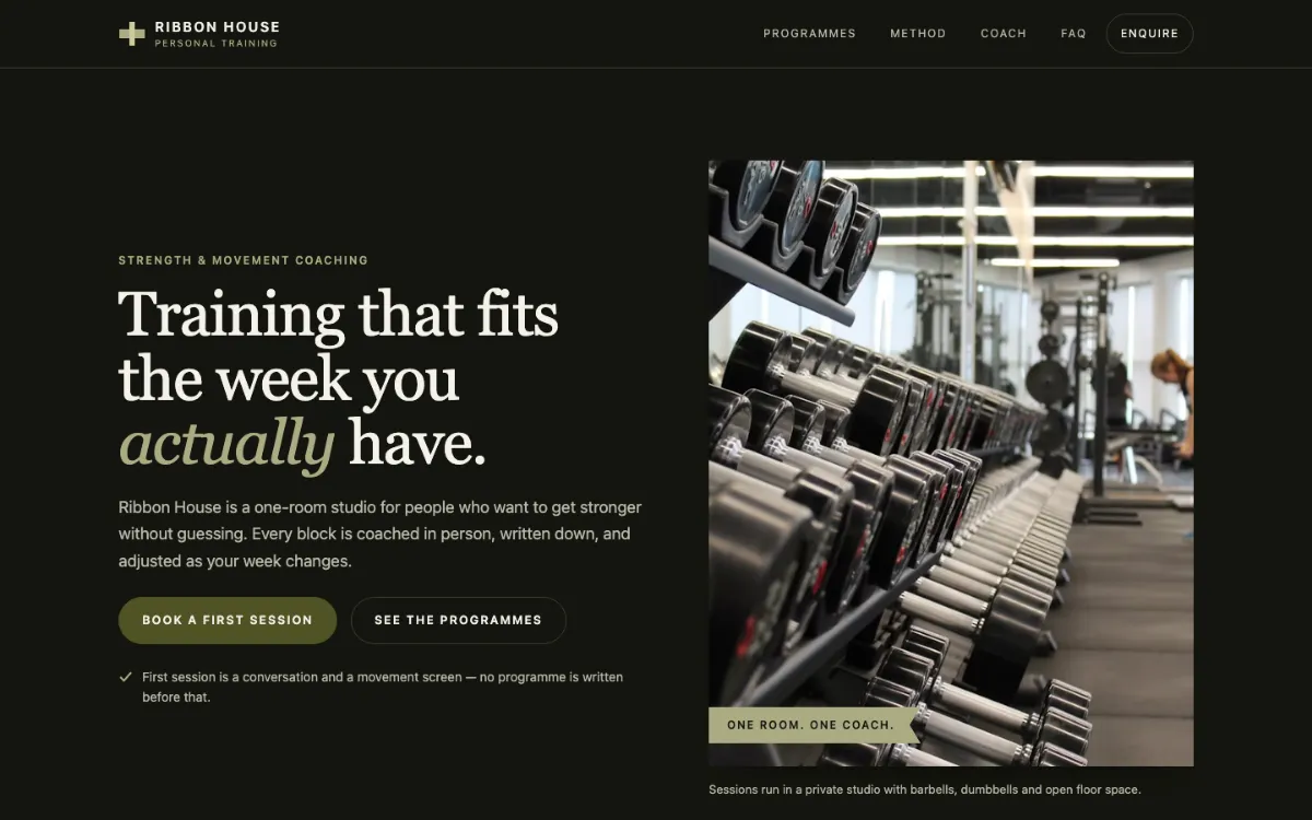 Ribbon House Personal Trainer